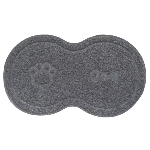 Non-slip mat under pet bowls, grey