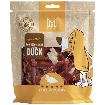 Hundeleckerli - Rohhautsticks mit Entenbrustfilet Mersjo 500g