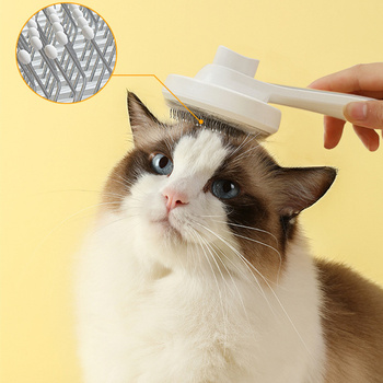 Hair Remover Pet Brush Self Cleaning comb L grey