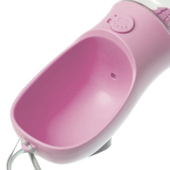 Hunde-Reiseflasche 350 ml rosa
