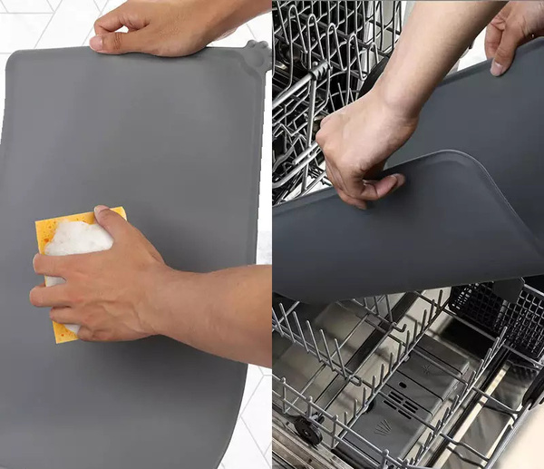 Rutschfeste rechteckige Schüsselmatte 48x30cm