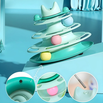 THEODORE' S TOWER interactive cat toy with balls