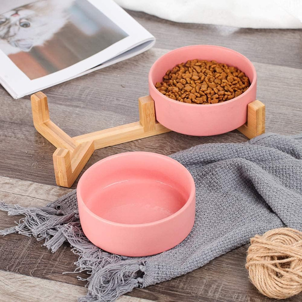 Keramische Doppelschüssel rosa 2x400 ml