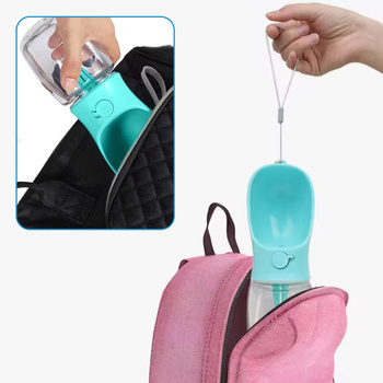 Dog travel bottle 350 ml turquoise