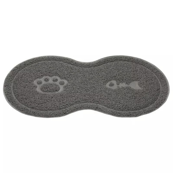 Non-slip mat under pet bowls, grey