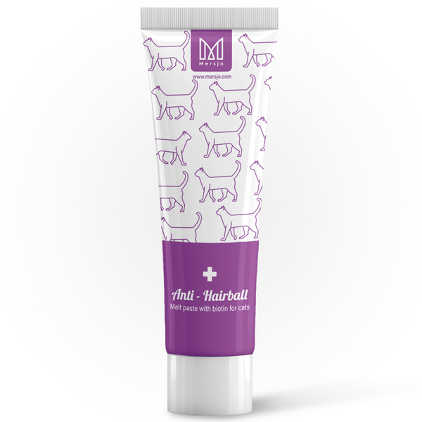 Cat functional paste with biotin, dietary supplement Mersjo Anti-Hairball 100g