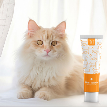 Abschwellende Katzenpaste mit Multivitamin, Nahrungsergänzungsmittel Mersjo Multi-Vitamin 100g