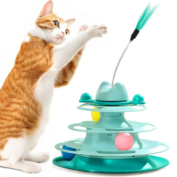 THEODORE' S TOWER interactive cat toy with balls