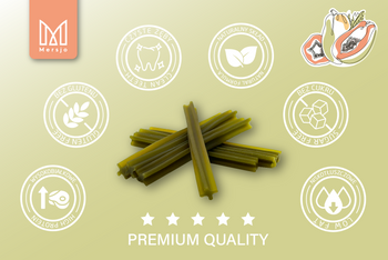 Mersjo Dental Sticks – Rabbit with Brown Algae, Cranberry, and Papaya