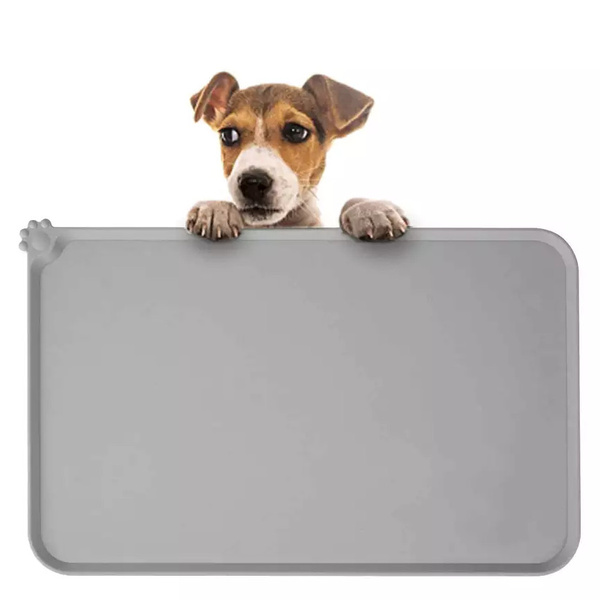 Rectangle Non-Slip Food Water Bowl Placemat 48x30cm