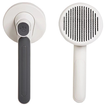 Hair Remover Pet Brush Self Cleaning comb L grey