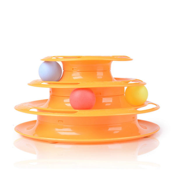 Cat toy tower with balls
