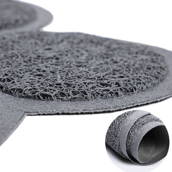 Non-slip mat under pet bowls, grey