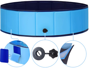 Gartenpool für Hunde und Kinder ideal für die Gartenterrasse DEXTER 80x20cm