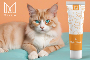 Cat Anti-Hairball paste with multivitamin, dietary supplement Mersjo Multi-Vitamin 100g
