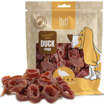 Dog treat - Mersjo soft dried duck rings 500g
