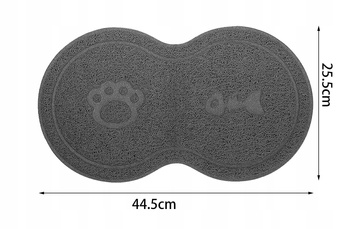 Non-slip mat under pet bowls, grey