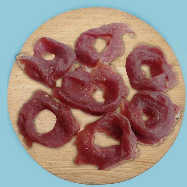 Hundeleckerli - Mersjo weiche getrocknete Entenringe 500g