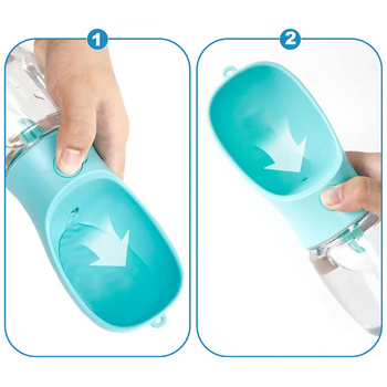 Dog travel bottle 350 ml turquoise