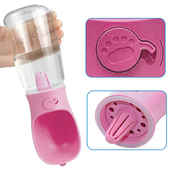 Hunde-Reiseflasche 350 ml rosa