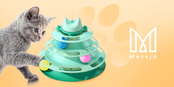 THEODORE' S TOWER interactive cat toy with balls